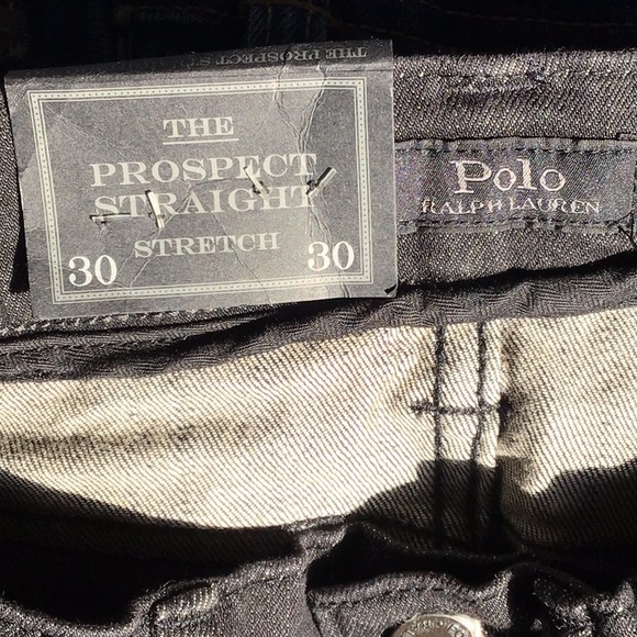 NWT!  Polo Ralph Lauren prospect straight stretch jeans. Black, 30 x 30 - Picture 4 of 6